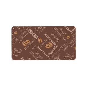 Coffee Grains Cappuccino Lover Flat White Mocha Label