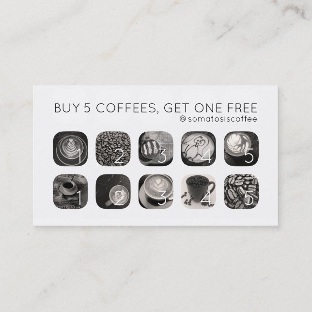 coffee grams loyalty card (Back)