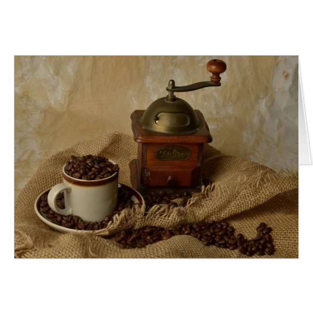 Coffee Grinder and Cup Cards (Front Horizontal)