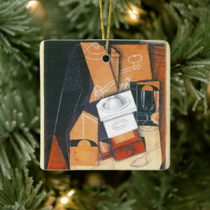 Coffee Grinder by Juan Gris, Vintage Cubism Art Ceramic Ornament