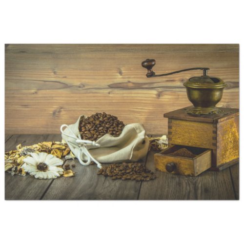 Coffee Grinder Kitchen Vintage 20x30 Decoupage Tissue Paper