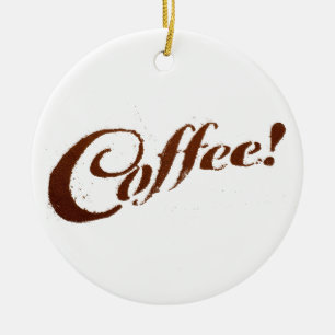 Coffee Grounds Coffee - Circle Ornament