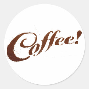 Coffee Grounds Coffee - Circle Sticker
