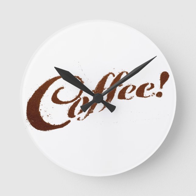 Coffee Grounds Coffee - Clock (Front)