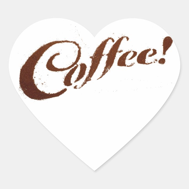 Coffee Grounds Coffee - Heart Sticker (Front)