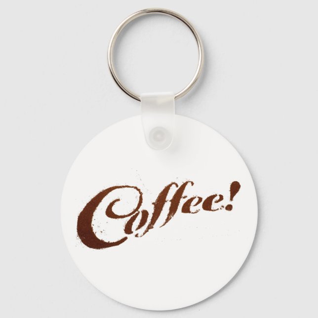 Coffee Grounds Coffee - Keychain (Front)