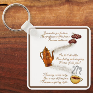 Coffee Haiku Keychain