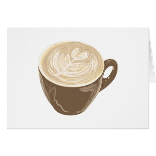 coffee heart art cards (Front Horizontal)