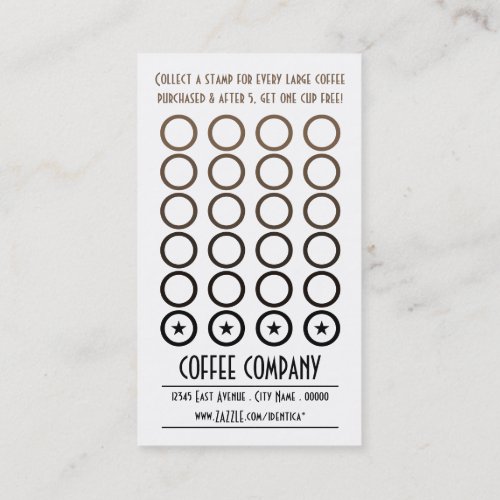 coffee heart art get one free loyalty card