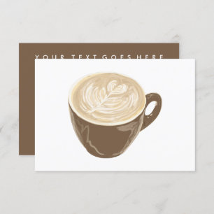 coffee heart art invitation