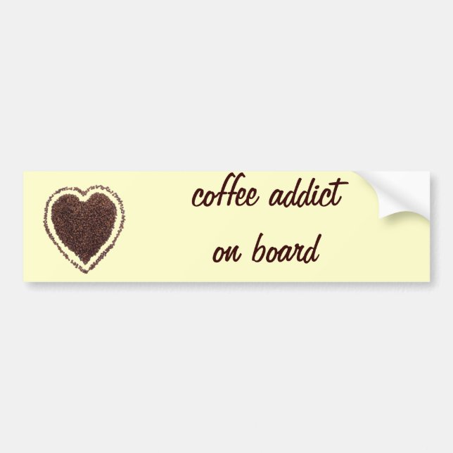 coffee heart bumper sticker (Front)