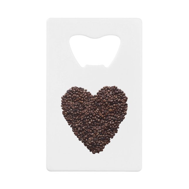 Coffee Heart Credit Card Bottle Opener (Front)