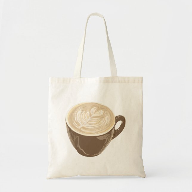 coffee heart latte art tote bag (Front)