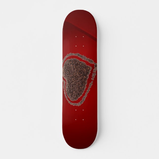 Coffee Heart Skateboard Deck (Front)