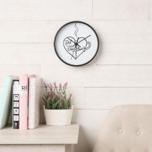 Coffee Heart Wall Clock - Minimalist Kitche