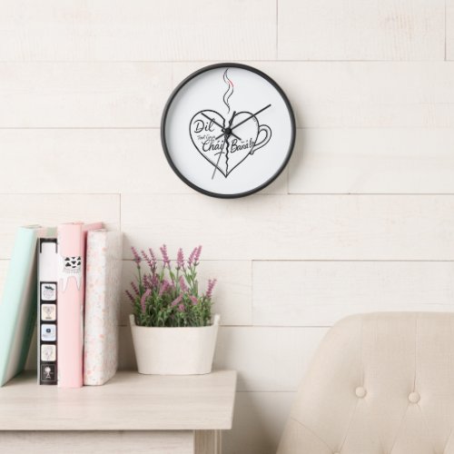 Coffee Heart Wall Clock - Minimalist Kitche