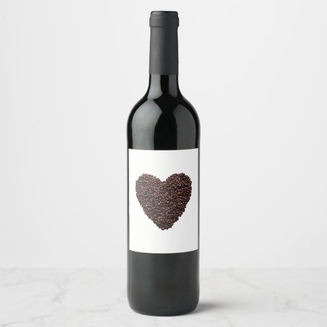 Coffee Heart Wine Label (Front)