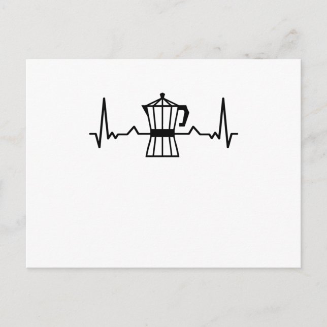Coffee Heartbeat caffeine Gifts Postcard (Front)