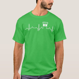 Coffee Heartbeat Coffee Cup Caffeine Lovers T-Shirt