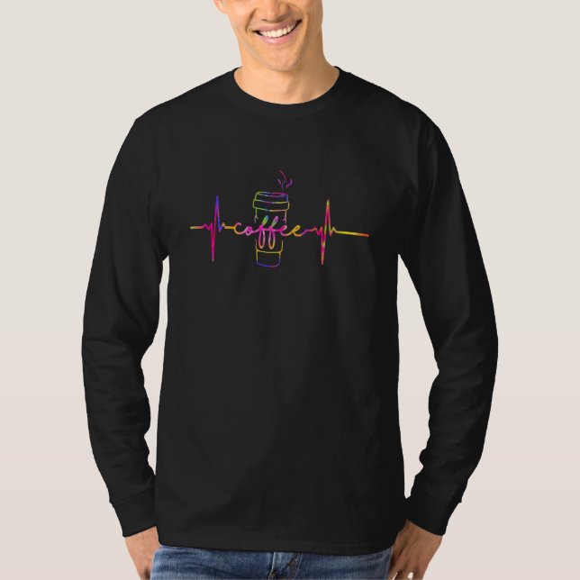 Coffee Heartbeat International Coffee Day For Man  T-Shirt (Front)