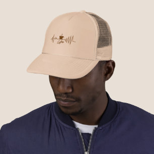 "Coffee Heartbeat: The Perfect Blend of Passion Trucker Hat