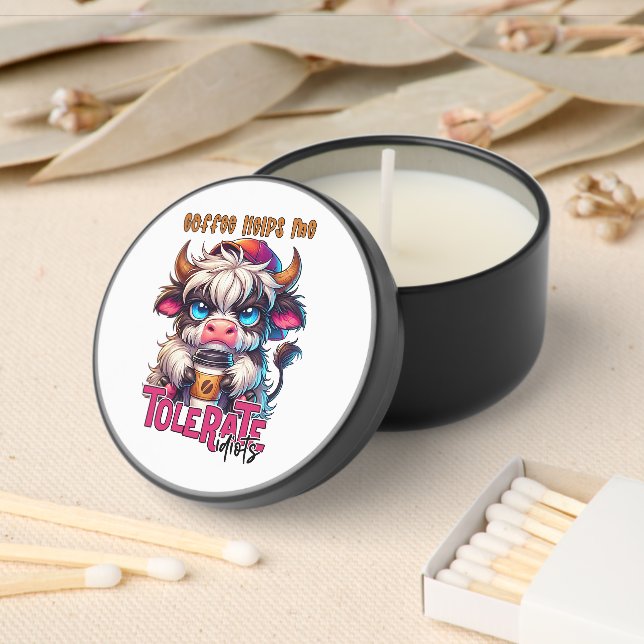 Coffee Helps Me Tolerate Idiots  Mini Candle Favors (Insitu)
