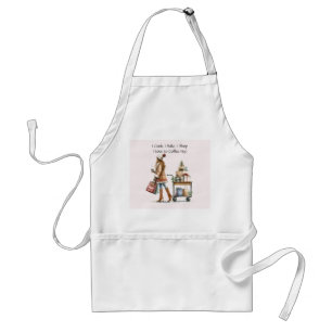 Coffee Hopping in Style Fashionista  Adult Apron