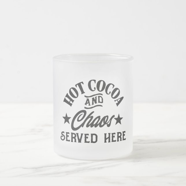 coffee hot cocoa and chaos funny mug design (Center)