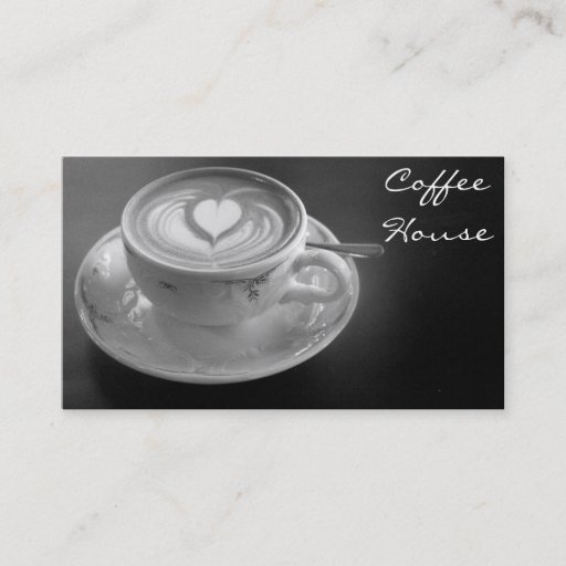 Customizable Coffee House Business Card