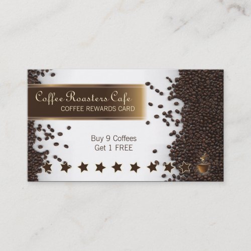 Coffee House Cafe Rewards Card Business Card