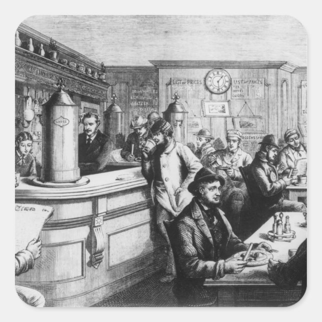 Coffee house, Clerkenwell Square Sticker (Front)