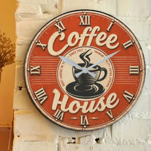 Coffee House  Large Clock