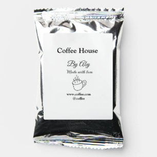 Coffee house made with love add text website socia drink mix