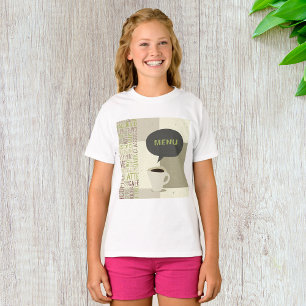 Coffee House Menu Girls T-Shirt