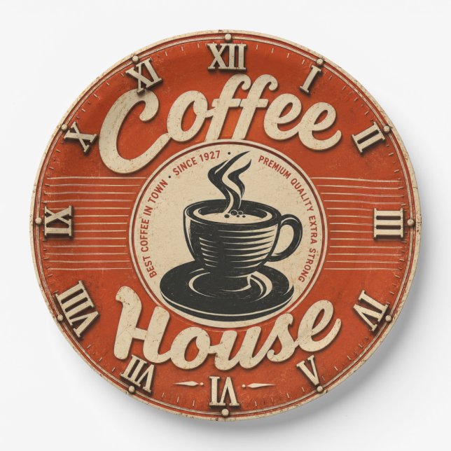 Coffee House  Paper Plates (Front)