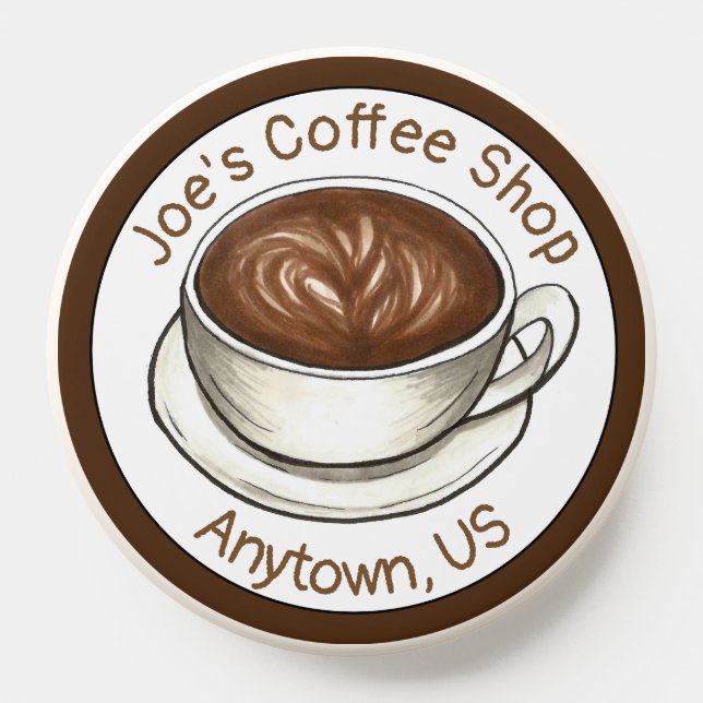 Coffee House Shop Latte Cappuccino Barista Café PopSocket (Popsocket)