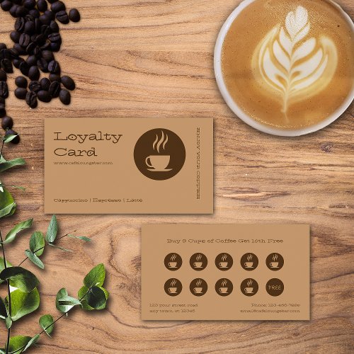 Coffee House  Shop Loyalty Card