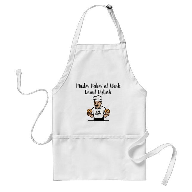 Coffee House Sleuths Apron: Master Baker at Work Adult Apron (Front)