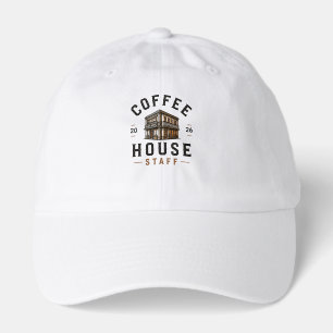 ☕ Coffee House Staff Vintage Cafe Team Logo ☕ Hat