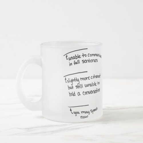 COFFEE HUMOR COFFEE ADDICT CAFFEINE LOVER FROSTED GLASS COFFEE MUG