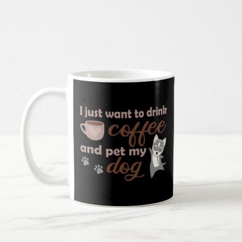 Coffee Husky Dog Mom Long Sleeve T Shirt Coffee Mug
