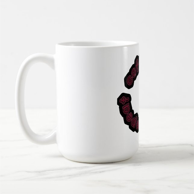 Coffee Hustle Repeat-Motivational typography  Mug (Left)