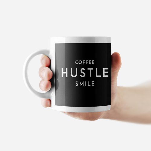 Coffee Hustle Smile Mug