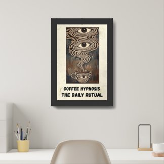 Coffee Hypnosis Abstract Painting-Poster Framed Art