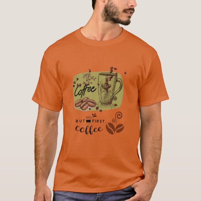 Coffee Illustration T-Shirt (Front)