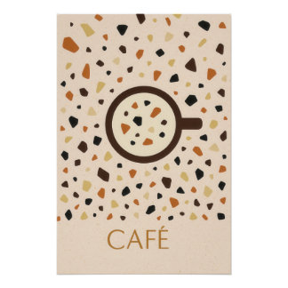 Coffee in grain poster