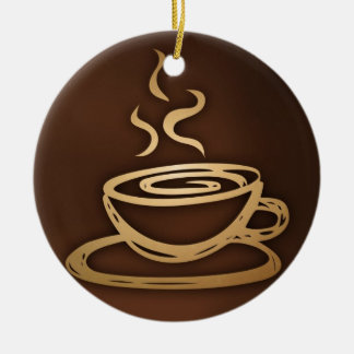 Coffee In My Cup Ceramic Ornament