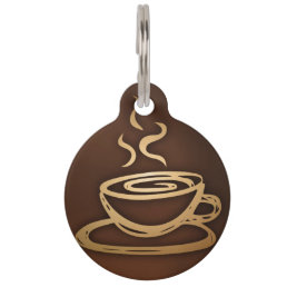 Coffee In My Cup Pet Name Tag