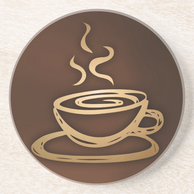 Coffee In My Cup Sandstone Coaster (Front)