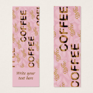 Coffee in Pink Personalized Bookmark